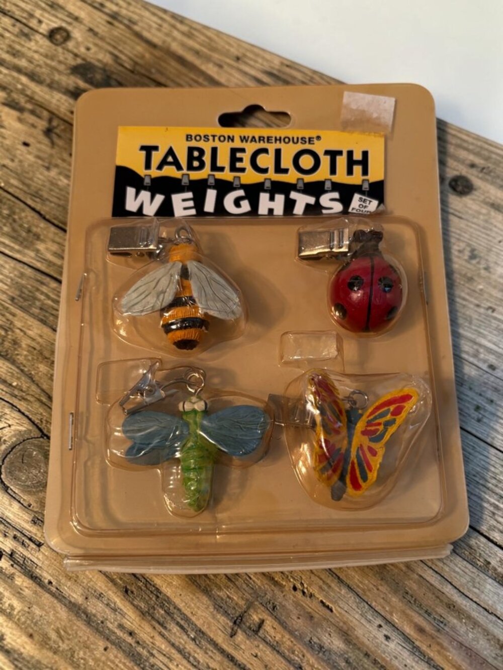 Boston Warehouse Bugs & Bees Tablecloth Weights Set Of 4 - Ladybug Butterfly Bee